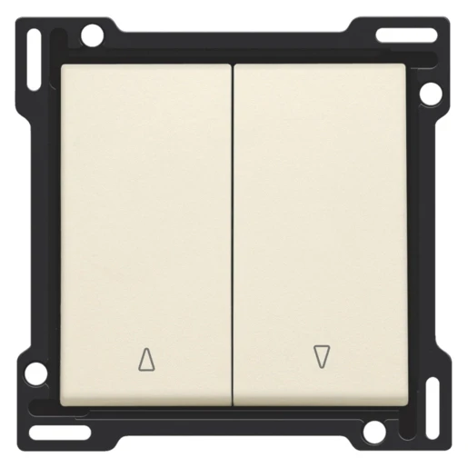 Niko 2 halve toetsen drukknop voor rolluiken inbouw Beige 100-65914