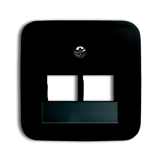 ABB Busch-Jaeger Reflex SI Centraalplaat datadoos RJ45 Jack plug Centraalplaat 2 connectoren Zonder label zwart 2CKA001753A9111