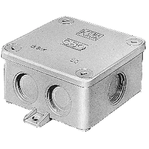 OBO Kabeldoos met 3 wartels pg16 6mm2 660v ip54 94x94x45 uf lichtgrijs