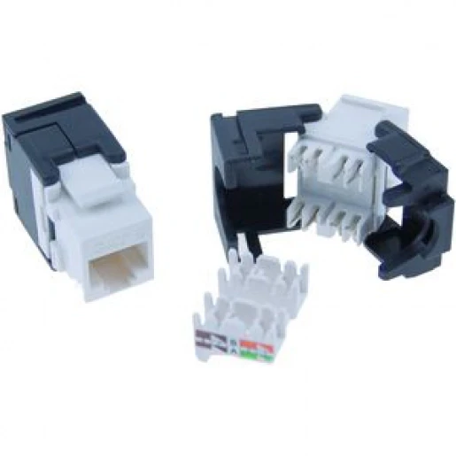 Peha centraalplaat keystone cat 6a connector Zonder label zwart 00935031