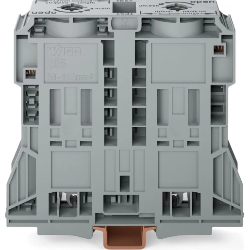 Wago Serie 285 Verbindingsrijgklem 50-185mm² eendr. 50-185mm² meerdr. Grijs