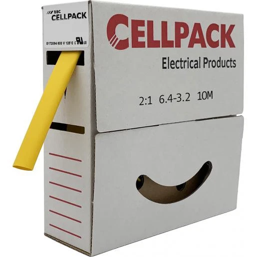 Cellpack Krimpkous/afrolbox dunw.krimpverh.2 : 1-sb/6.4-3.2/geel/10m
