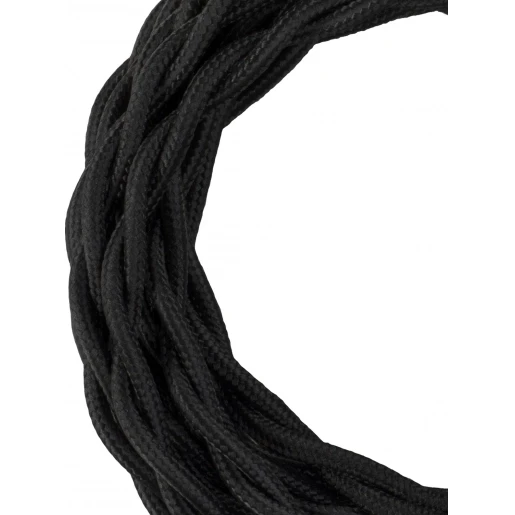 Bailey TEXTILE CABLE TWISTED 3C BLACK 50M ROLL