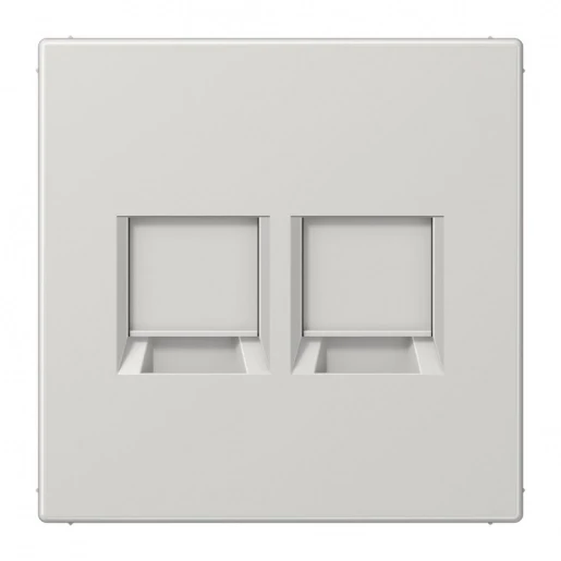 Jung LS range centraalplaat- (onderdeel) afdekking ls900 Modular-Jack 2 connectoren Zonder label grijs LS1969-2WELG