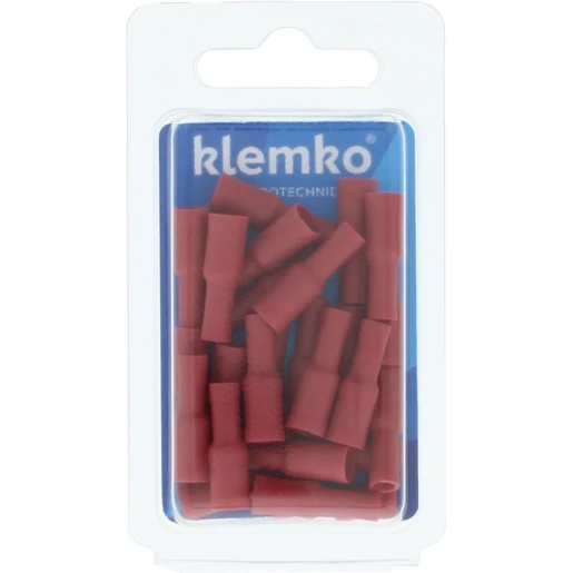 Klemko Blister verpakte Geïsoleerde Rondstekerhuls 4mm voor draad 0,5-1,5mm2