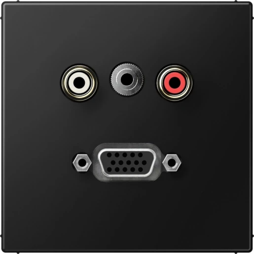 Jung LS range afdekking a500 matzwart audio/jack/vga MALS1072SWM