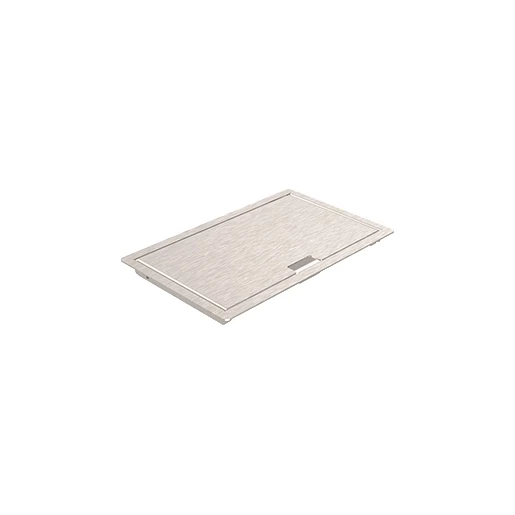 HPL dekselset 3-voudig geborsteld RVS 136x212mm 581.0030D