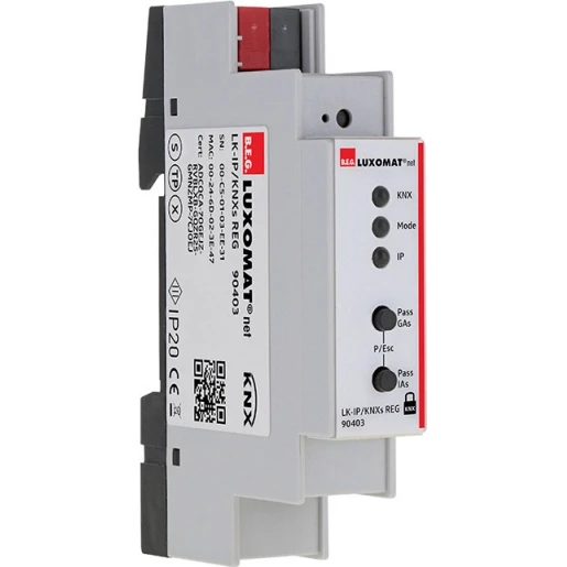 B.E.G. LK-IP/KNXs REG wit KNX IP Router