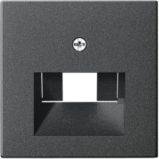 Gira System 55 Afdekking netwerkaansluitdoos UAE/IAE Centraalplaat Zonder label antraciet 027028