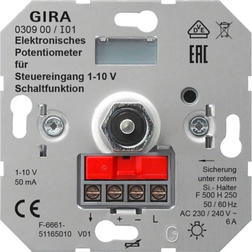 Gira Non-Design UP potentiometer lichtregelsysteem basis Dimbaar 1-10 V Draaiknop 030900
