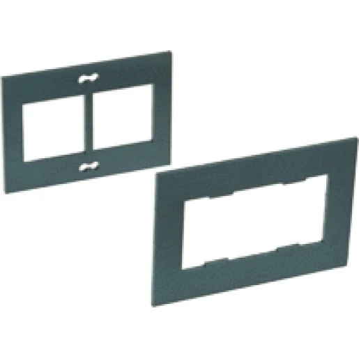 Legrand Van Geel inbouwraam 2x45 opvoerzuil 2h met afdekraam 2x125mm rastermaat 45 grijs 8452446