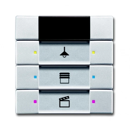 ABB Busch-Jaeger KNX, Future Tastsensor bussysteem KNX 3-voudig aluminium IP20 RAL 9006 2CKA006135A0144