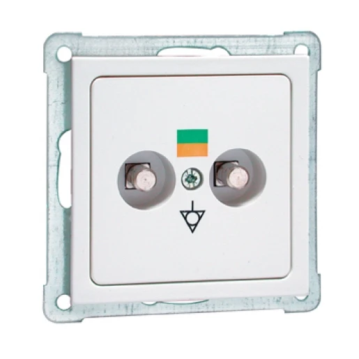Peha Nova veiligheid aardingssysteem 3 contactstiften contactdoos 2-voudig inbouw Glanzend wit 00030921