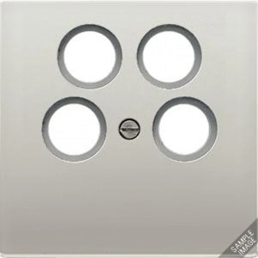 Jung LS range Centraalplaat 4-gats Ankaro Satelliet 4 connectoren MetaalZonder label aluminium AL2990-4SAT2