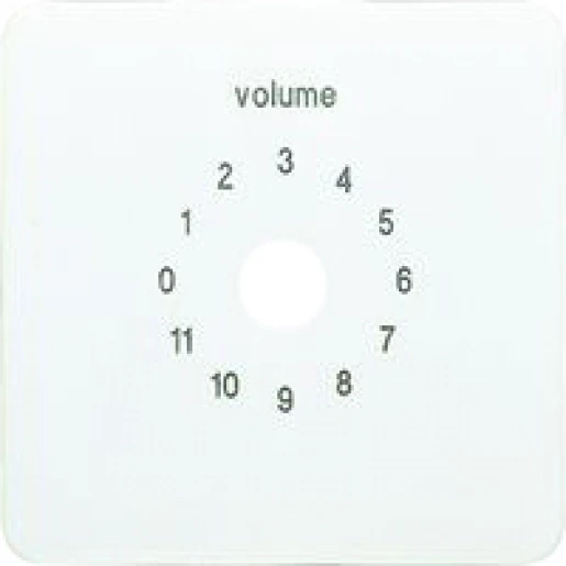 Jung CD range afdekking volumeregelaar cd500 Centraalplaat 1 connector Zonder label wit CD594-8WW