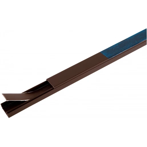 Canalit CS25 leidingkoker 2000x25x13mm PVC Bodemperforatie met deksel bruin RAL 8028 930030