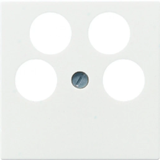 Jung AS/A range centraalplaat 4-gats a(s)500 Satelliet 4 connectoren Zonder label wit A561-4SAT2WW