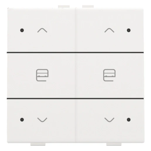 Niko Home Control Bediening motorsturing 6-voudig wit inbouw IP20 RAL 9016 154-52036