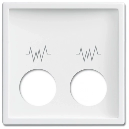 ABB Busch-Jaeger Future, Solo, Axcent, Carat miva centraalplaat oproepsysteem d 2 steek wit RAL 9016 2CKA001724A4386
