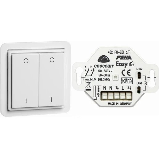 Peha Easyclickpro-inbouw-ontvanger 2-kanaals met standard zend.