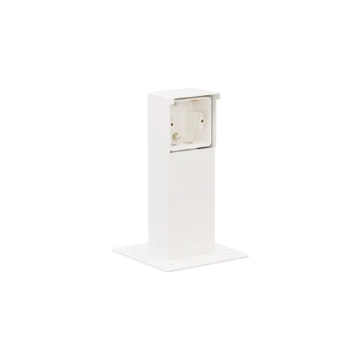 Niko New Hydro tuinpaal met grondplaat voor één hydro functie 83x68mm 1 contactdozen Mat wit IP44 701-36910