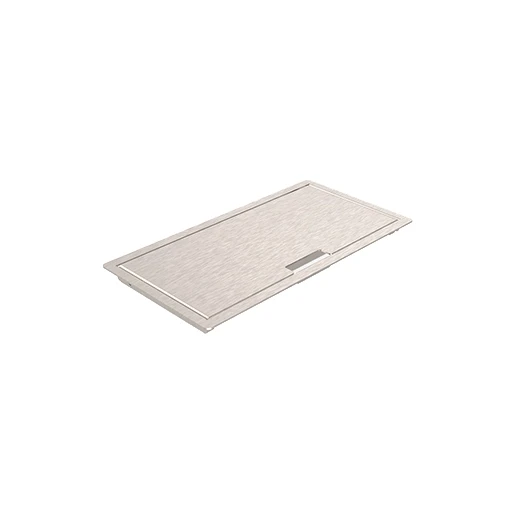 HPL dekselset 4-voudig geborsteld RVS 136x248mm 581.0040D