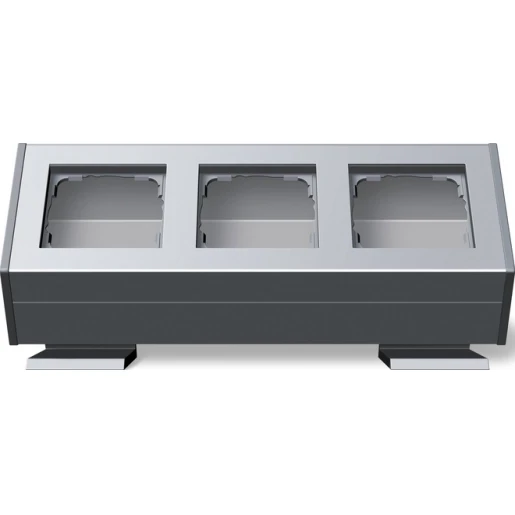 Gira Profiel 55 Bevestigingshoek 3-voudig aluminium Horizontaal en verticaal 119326