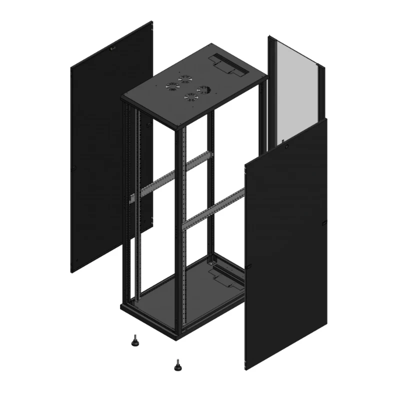 Gigamedia Vloer patchkast SP AR enkel VER 19" 42HE 600x1000mm Zwart GGM 7042610SPPVS