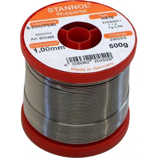 Stannol HS10 Soldeertin S-SN60PB40 520452 500g 1mm 99040523