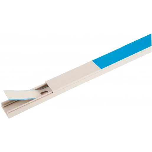 Canalit CS25 leidingkoker 2000x25x13mm PVC Bodemperforatie met deksel wit RAL 1013 930010