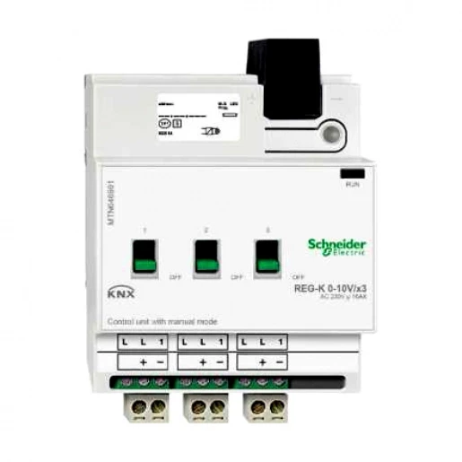 Merten SpaceLogic KNX Besturingseenheid 0-10V manuele bediening KNX 1-10 V 3-v DIN-rail MTN646991