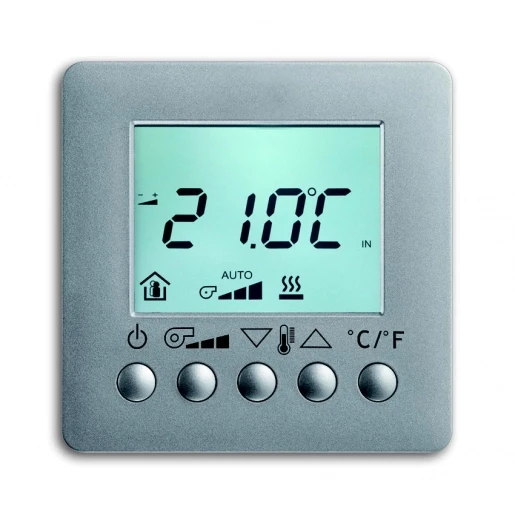 ABB Busch-Jaeger Knx fan-coil rtr display opbouw f-aluzilver