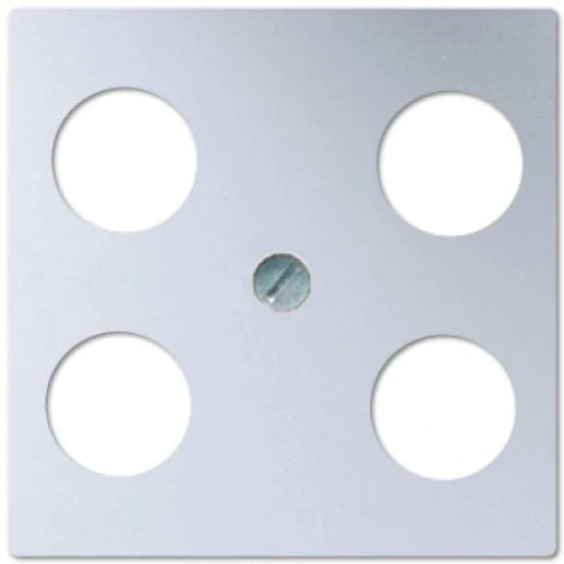 Jung A range centraalplaat contactdozen a500 Satelliet 4 connectoren Zonder label aluminium A561-4SAT1AL