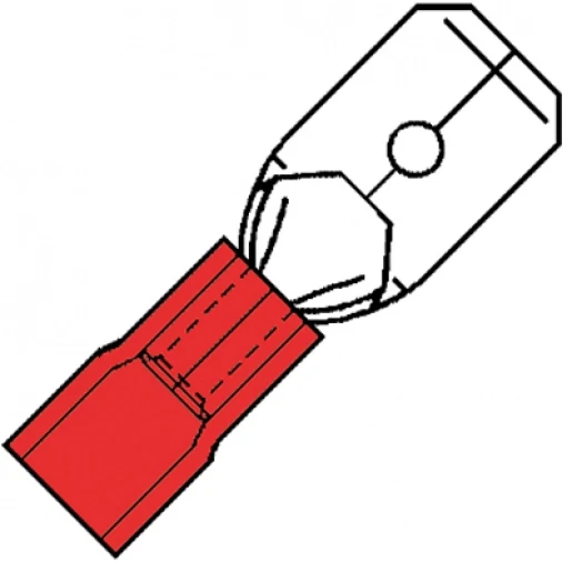 Klemko NYLON GEÏSOL.VLAKSTEKER 2,8X0,5MM V.0,5-1,5MM2