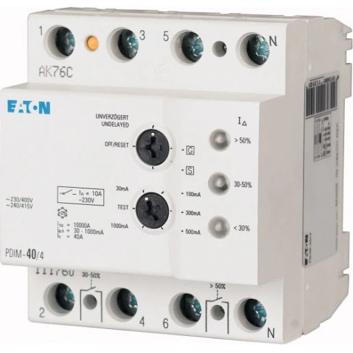 Eaton PDIM Aardlekschakelaar 4p 40A 1A type AC 111760