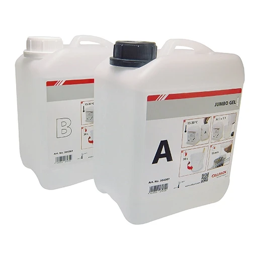 Cellpack 2-componenten gel in jerrycans voor economisch vergieten
