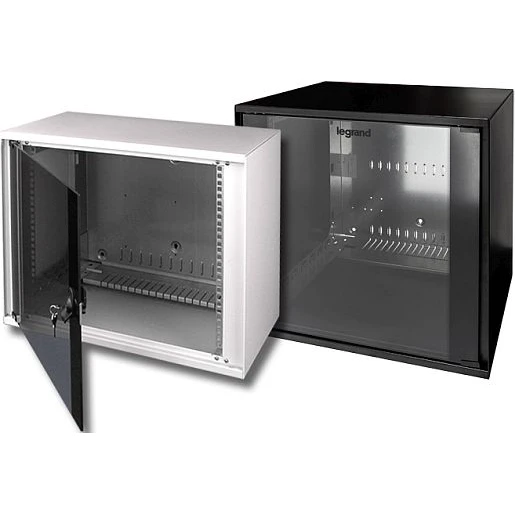 Minkels Netwerkbehuizing MWE + glasdeur 19" 12HE 600x625x609mm Grijs 446226
