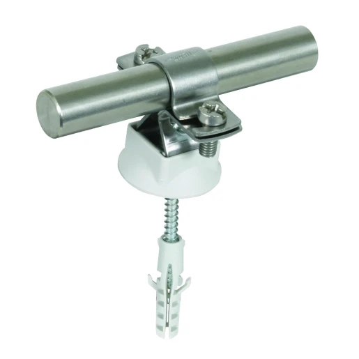 Dehn Rod holder stst f.rd 16mm with wood screw and plastic dowel d 8mm