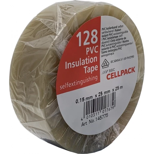 Cellpack TAPE PVC 128 25MMX25M TRANSP.
