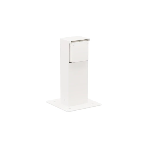 Niko New Hydro tuinpaal randaarde grondpin 83x68mm 1 contactdozen Mat wit IP44 701-36915