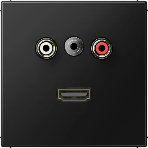 Jung LS range afdekking ls990 matzwart audio/jack/hdmi MALS1082SWM