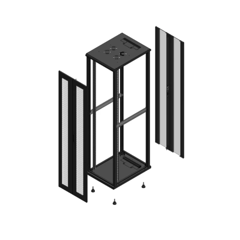 Gigamedia Vloer patchkast AV dubbel PER AR dubbel VER EX 19" 47HE 600x800mm Zwart GGM 704768PPDPVDEX