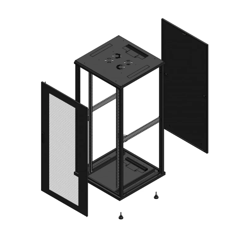 Gigamedia Vloer patchkast AV enkel PER PAR EX 19" 36HE 800x800mm Zwart GGM 703688PPSPAREX
