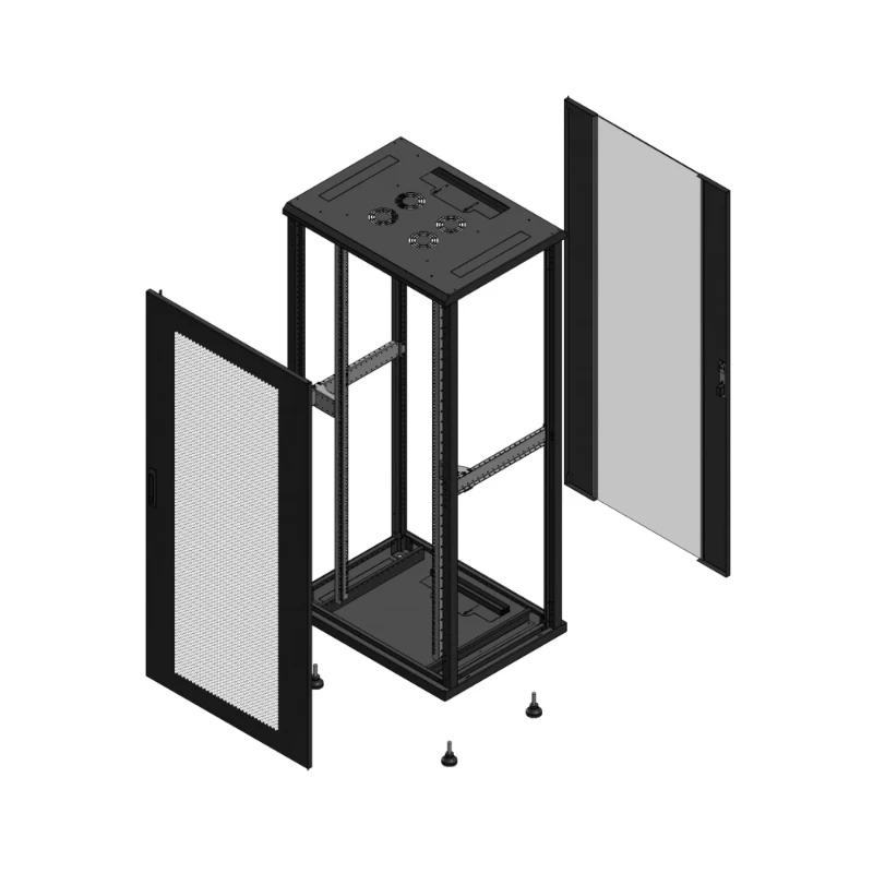 Gigamedia Vloer patchkast AV enkel PER AR enkel VER EX 19" 36HE 800x600mm Zwart GGM 703686PPSPVSEX