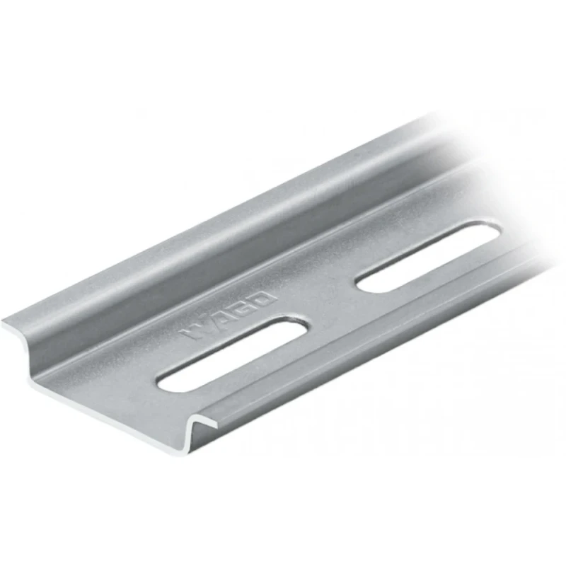 Wago Stalen draagrail; 35 x 7,5 mm; 1 mm dik; 2 m lang; geperforeerd; bandverzinkt; conform EN 60715