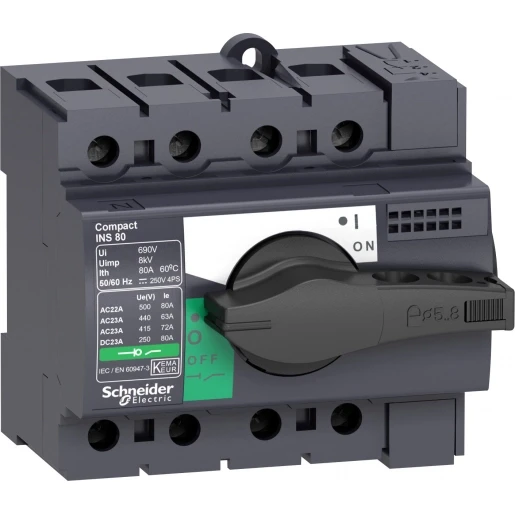 Schneider Electric Lastscheider IP40 4p 80A