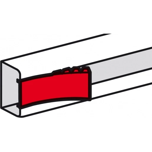 Legrand DLP snap-on vervangingsdeksel wandgoot glad PVC 2000x45mm onbehandeld zwart RAL 9017 075779