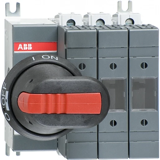 ABB VEILIGHEDENLASTSCHEIDER OS SERIE 63 A 3 POLIG DIN 000 00 MECHANISME