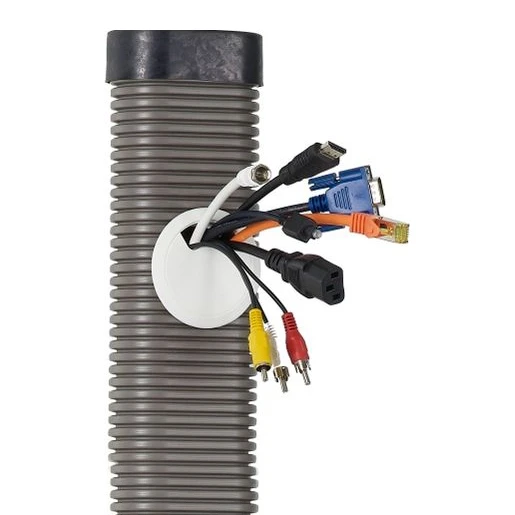 Frankische MULTIMEDIABUIS 1,5M SET MET 2xDOORVOER EN 2xEINDDOP 92X50MM