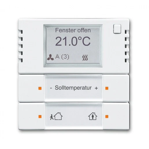 ABB Busch-Jaeger KNX, Future, Solo, Axcent, Carat Bedienelement + RTR KNX 2-voudig wit met tekstv inbouw IP20 RAL 9016 2CKA006134A0324